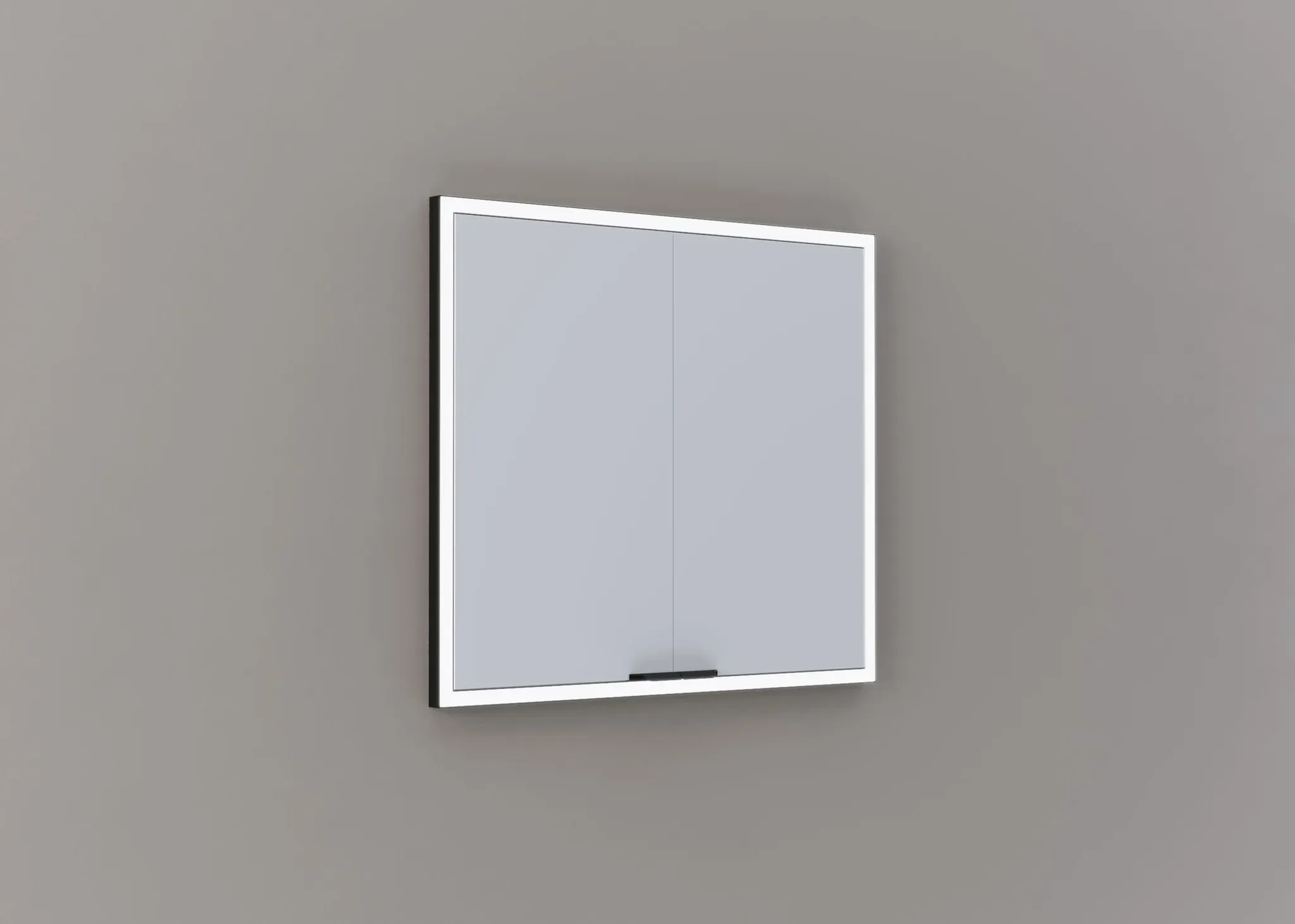 Thebalux Sunny Solana Einbau-Spiegelschrank 80cm - schwarz matt