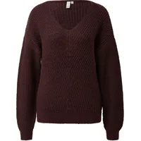 QS Strickpullover mit V-Auschnitt Rot XS