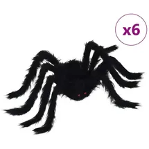 vidaXL Halloween Spinnen Dekoration 6 St. 75 cm Schwarz