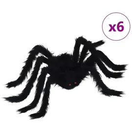 vidaXL Halloween Spinnen Dekoration 6 St. 75 cm Schwarz