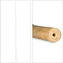 Relaxdays Bambusstäbe 105cm, aus natürlichem Bambus, 25 Stück, Bambusstangen als Rankhilfe oder Deko, zum Basteln, natur