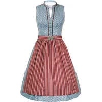 Dirndl "Sabella" Traditionell Hochgeschlossen - Hellblau Mauve 58cm 42