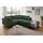 Home Affaire Ecksofa HOME AFFAIRE "Rice L-Form, B: 216 cm", grün, B:216cm H:42cm T:185cm, 100%Polyester, Sofas, Ecksofa, Set: Sofa & Hocker, mit 3 Zierkissen, Federkern