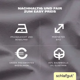 schlafgut Easy Jersey 180 x 200 - 200 x 220 cm gray mid
