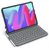 Inateck iPad 10 Generation Hülle mit Tastatur Hülle für iPad Air 6 11 Zoll 2024,iPad 10 Gen 2022,iPad Air 5/4 (2022/2020)10.9 '',iPad Pro 11 4/3/2/1,QWERTZ,mit Stifthalter,BK2007