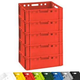Buri Fleischkiste E2 60 x 40 x 20 cm 5-tlg. rot