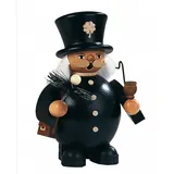 Kleinkunst aus dem Erzgebirge® Müller Erzgebirge Räuchermann klein Schornsteinfeger 12x14cm