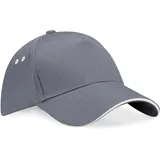 Beechfield Unisex 5-Panel Sandwich Kappe Klassische Cap B15C graphite grey/oyster grey one size