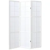 Homestyle4u 437, Paravent Raumteiler 3 teilig, Holz Weiß 132x175 cm | Gr.: onesize