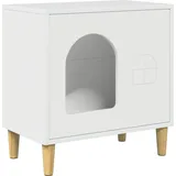 vidaXL Katzenhaus Glänzend Weiß 51 x 30 x 52 cm Holzwerkstoff - Weiß