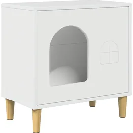 vidaXL Katzenhaus Glänzend Weiß 51 x 30 x 52 cm Holzwerkstoff - Weiß