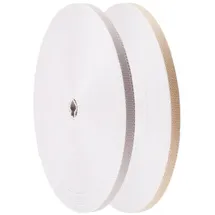 Nobily 50m Rolladengurt auf Rolle | Farbe: Grau, | 14/15 mm | Gurt Rolladen Rollladen Band Rollladengurt Rolladenband Rollladenband Rolloband - Grau