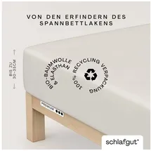 schlafgut Premium Baumwolle 180 x 200 - 200 x 220 cm sand light