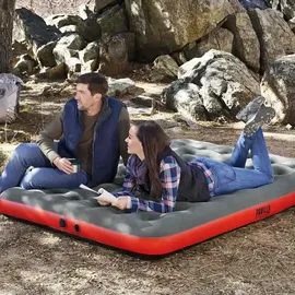 BESTWAY Doppelluftbett Roll & Relax mit Kissenpumpe 203 x 152 x 22 cm