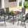 Outsunny Gartentisch 152 x 90 x 74 cm Schwarz
