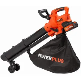 Powerplus Power plus Dual Power Akku-Laubbläser POWDPG75270-40 V Akku-Laubbläser, 3-in-1: Häckseln, Blasen und Saugen, 210 km/h maximale Luftgeschwindigkeit, ohne Batterie und Ladegerät
