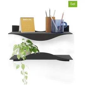 Umbra Wandregal 2er-Set 43,1 x 17,7 x 9,9 cm Schwarz