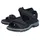Rieker Trekkingsandale RIEKER, Damen, Gr. 41, schwarz, Nubuklederimitat, Textil, Schuhe, Trekkingschuh, Outdoorsandale, Sommerschuh mit Klettriemchen, Topseller