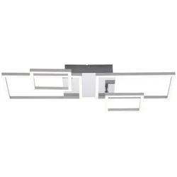 Deckenleuchte Designleuchte Deckenlampe LED Quadrate schwenkbar stahlfarben