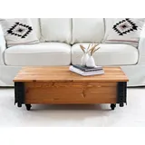 Couchtisch Truhe Wohnzimmertisch Sofatisch Holz massiv vintage shabby loft braun