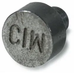 Gravuren für Plombenstempel jeder weitere Buchstabe