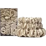 Slip Silk Back To Basics Assorted Scrunchies Blonde Haargummi 3 Stk