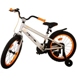 tpfsports Rocky Kinderfahrrad - Jungen - 18 Zoll - Rücktritt + Handbremse - Grau