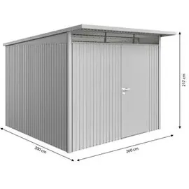 Biohort AvantGarde A7 2,6 x 2,6 m silber-metallic Еinzeltür