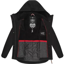 Marikoo Damen warme Winterjacke mit Kapuze Bikoo Black with black fur Gr. L - L