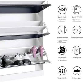 Vladon Loret 89 x 104 x 23 cm anthrazit matt / anthrazit