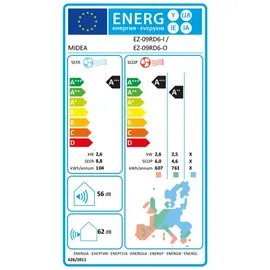 Midea Solstice Klimaanlage Set 2,6 kW Weiß