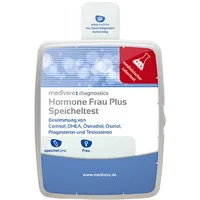 medivere Hormonprofil Frau plus Speicheltest - DHEA, Östradiol, Östriol, Progesteron, Testosteron und Cortisol Hormontest für Frauen - Laborchemische Analyse zur Bestimmung der hormonellen Situation