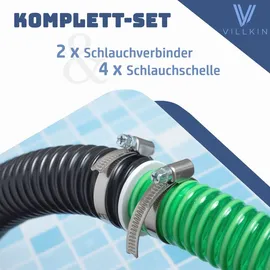 Villkin Schlauchverbinder 32 mm x 38 mm weiß