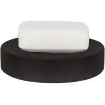 Spirella Seifenschale Tube Maße: 11 x 11 x 3 cm-Schwarz matt, Black