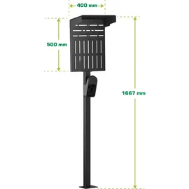 InLine Universal Wallbox-Standfuß XL mit EV-Ladekabel Halterung