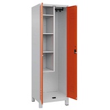 Californian Products CP Putzmittelschrank Classic Plus 080110-00 S10037 lichtgrau, reinorange 60,0 x 50,0 x 195,0 cm, aufgebaut