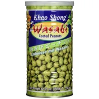 Khao Shong Erdnüsse mit Wasabi, knackige Erdnüsse im scharfen Teigmantel, mittlere Schärfe, knusprige Snacks für unterwegs, (1 x 350 g Dose)