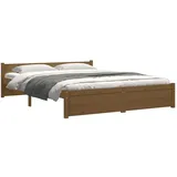vidaXL Massivholzbett 200 x 200 cm Honigbraun