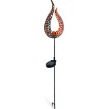 NÄVE Solarleuchte Kunststoff 90 cm inkl. Dämmerungssensor bronze