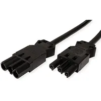 Bachmann Geräteverlängerung GST18-3 Stecker/Kupplung, schwarz, 5 m