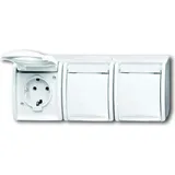 Busch-Jaeger Schuko-Steckdose 3-fach Weiß