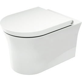 Duravit White Tulip Wand-Tiefspül-WC, HygieneFlush, rimless, 2576092000