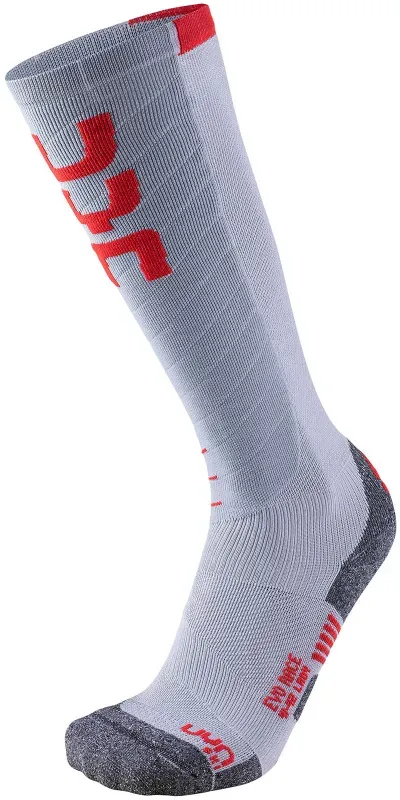 UYN Evo Race Skisocken aus Natex Damen light grey/red 35-36