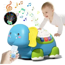 Zeitlosigkeit Lernspielzeug Baby Spielzeug ab 6 Monate, Krabbel Musikalische Spielzeuge mit Musik blau