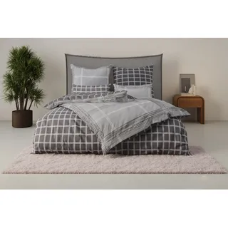 Bruno Banani Tova Karo Grau 155 x 220 cm + 2 x 40 x 80 cm