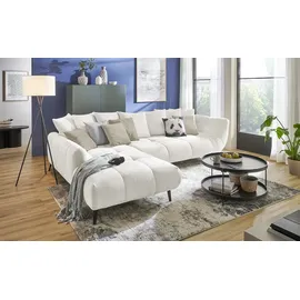 bobb Eckcouch Webstoff 3-Sitzer Beige