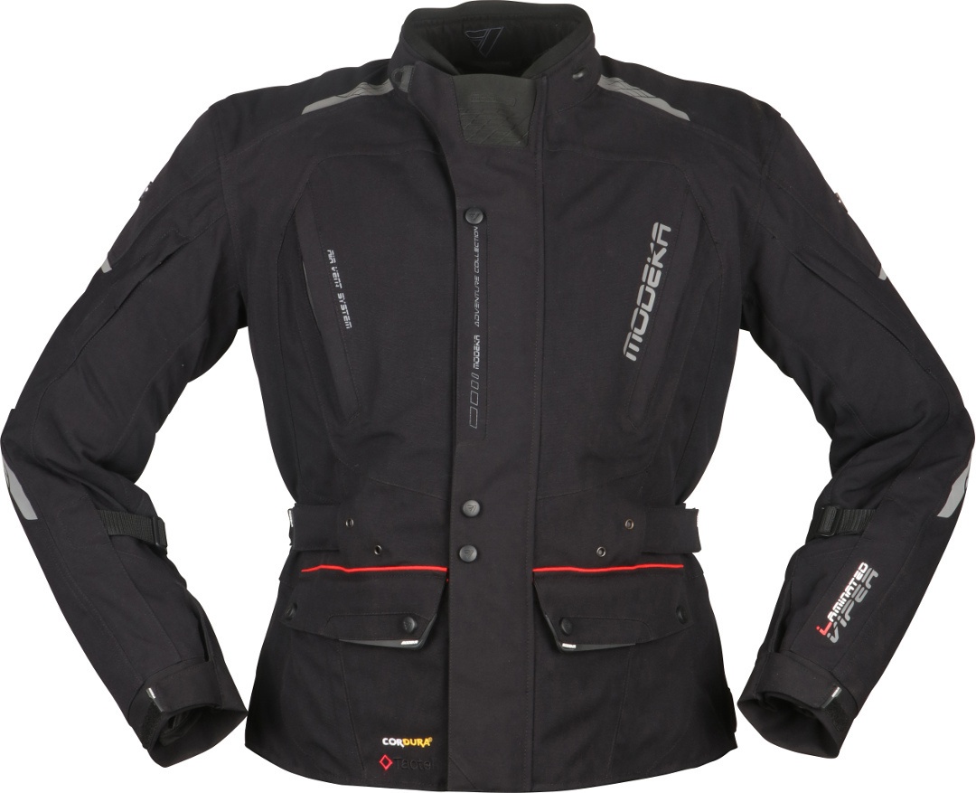 Modeka Viper LT Motorfiets textiel jas, zwart, 2XL