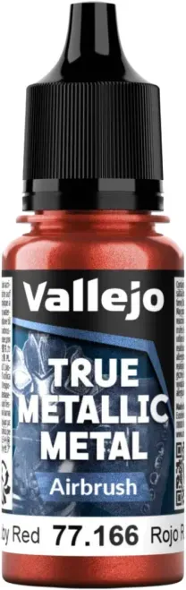 Vallejo True Metallix Metal AIRBRUSH Ruby Red 18ml (166)