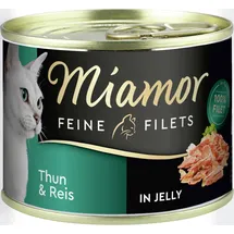 Miamor Sparpaket Miamor Feine Filets Thunfisch & Reis in Jelly 24 x 185g Dose Katzennassfutter