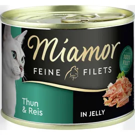 Miamor Sparpaket Miamor Feine Filets Thunfisch & Reis in Jelly 24 x 185g Dose Katzennassfutter